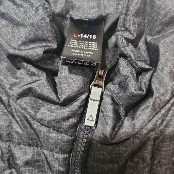 Gerry gray zip of quilted child 14-16 jacket coat long sleeve - Picture 3 of 12